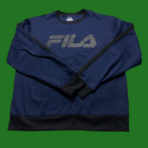 Mens Fila Sweatshirt Jumper Navy Black Size Medium Sports | eBay