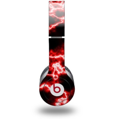 Skin for Beats Solo HD Headphones Electrify Red by WraptorSkinz