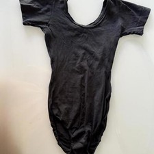 Vintage Black Nylon Bodysuit   Size M