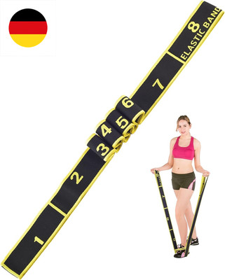 NETONDA Yoga Stretching Band Yoga Gurt mit 8 Schleifen Elastic Band Fitness Stre