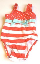 Gymboree 12-18 mo Girls Swim Shop Pink Striped Circus Swimsuit NWT Bathingsuit