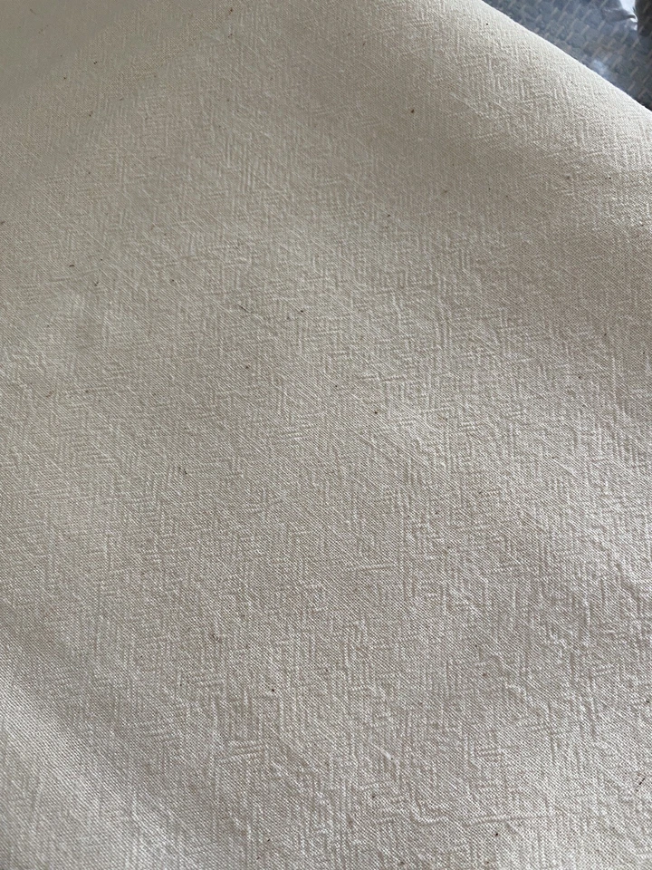 Unbleached Cotton Muslin Fabric Quilting Crafts Drapery 3.5 Yards X 56” - Image 2 of 3