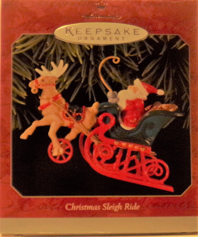 HALLMARK KEEPSAKE ORNAMENT "CHRISTMAS SLEIGH RIDE" SWEET HOLIDAY TREASURE!