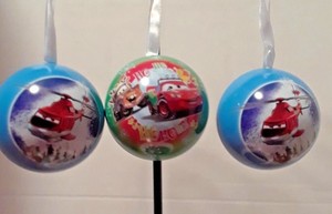 Détails Sur Disney Cars Tin Boule De Noël Ornement Lot De 3 Boules Ouvert à Remplir Afficher Le Titre Dorigine