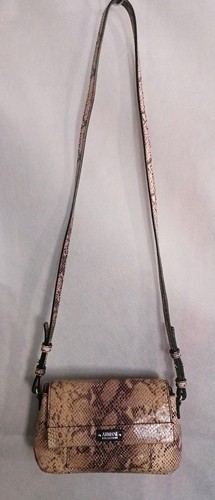 GIORGIO ARMANI COLLEZIONI Leather Snake Print Shoulder Bag AUTHENTIC RN103723