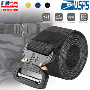 Men Military Belt Buckle Combat Waistband Tactical Rescue Rigger Tool Adjustable 