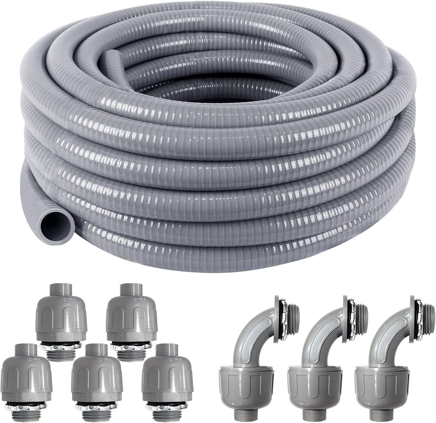 3/4" 25ft Electrical Conduit Kit - Flexible Non-Metallic Liquid-Tight Conduit