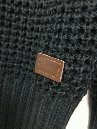 KANGOL Men's Dark Blue Wool Blend Crew Neck Pullover Size L - Picture 3 of 4