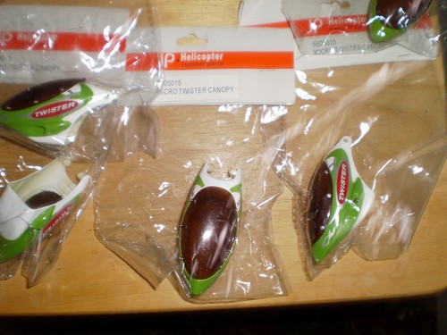 JOB LOT OF X13 JP MICRO TWISTER CANOPIES FOR R/C HELICOPTERS NEW IN PACK - Picture 2 of 4