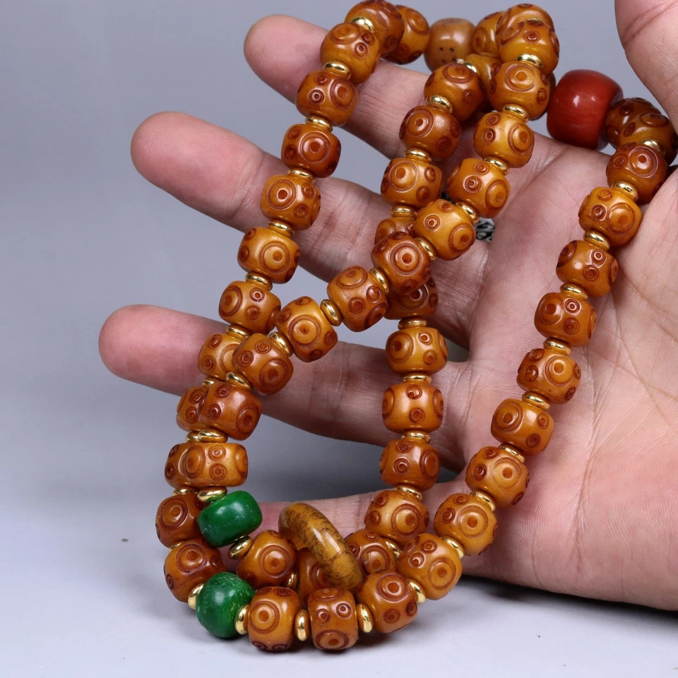 Old Himalayan Nepalese Tibetan Prayer Beads Mala - Image 4 of 4