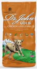 Dr John Gold Dry Dog Food 15kg Chicken with Vegetables Adult Working Dogs 1.44 per kilo