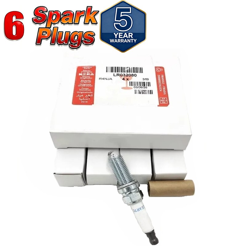 LAND ROVER SPARK PLUG SET x6 RANGE LR4 RR SPORT V8 5.0L Engine LR032080 NGK
