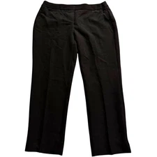 DressBarn Pull On Ponte Dress Pants Career Office Ankle Womens 12 Petite Black