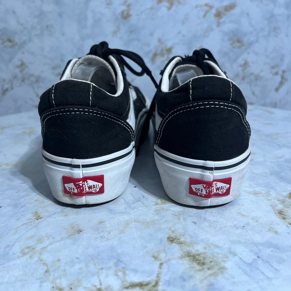 Vans Old Skool OTW Women's Size 8 Shoes Black White Low Top Platform Sneakers - Image 4 of 4