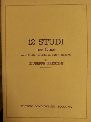 Prestini - 12 Oboenstudios - Partitur