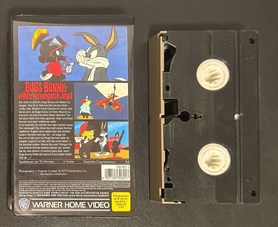 Bugs Bunnys wilde verwende Jagd FSK6 93Min. 1979 Softbox Sammler RAR Warner VHS - Bild 3 von 4