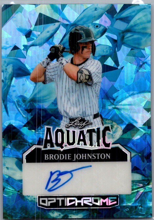 2025 Leaf Brodie Johnston Optichrome Baseball Aquatic 1/1 Auto