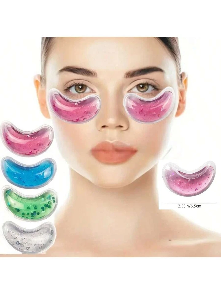 1 Pair Reusable Gel Eye Patches – Cooling Bead Mask for Eye Pressure Relief