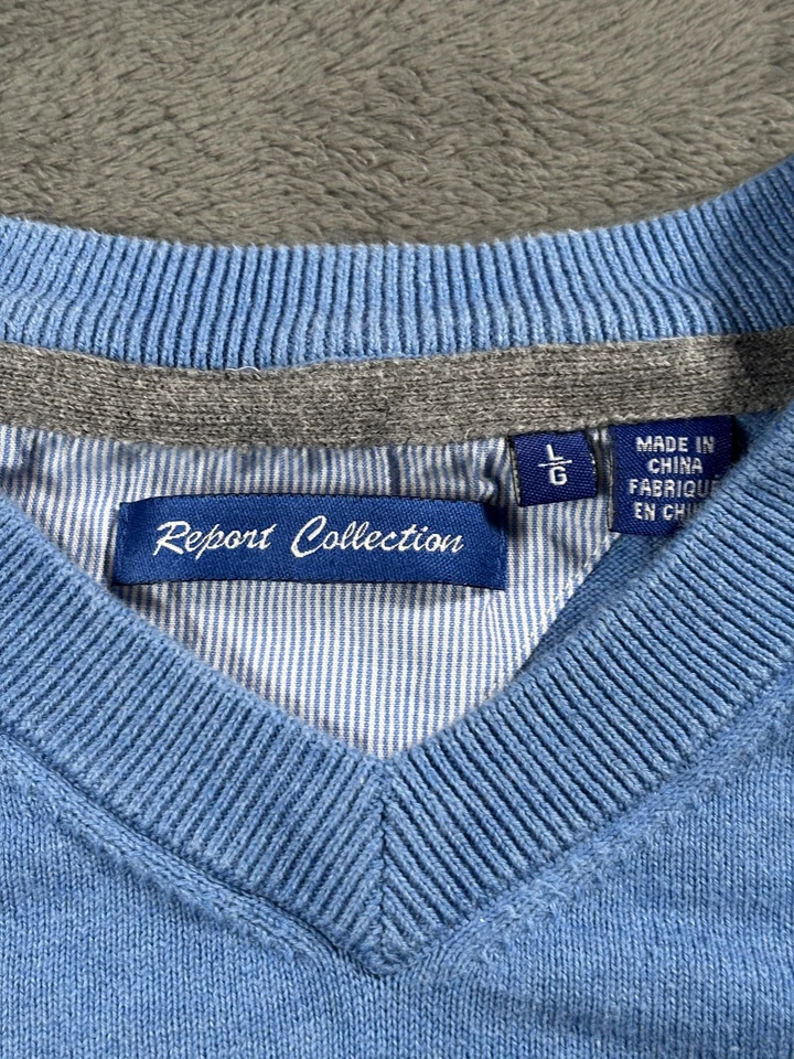 Report Collection Sweater Mens Large Lightweight Pullover V Neck Casual - Image 3 of 4
