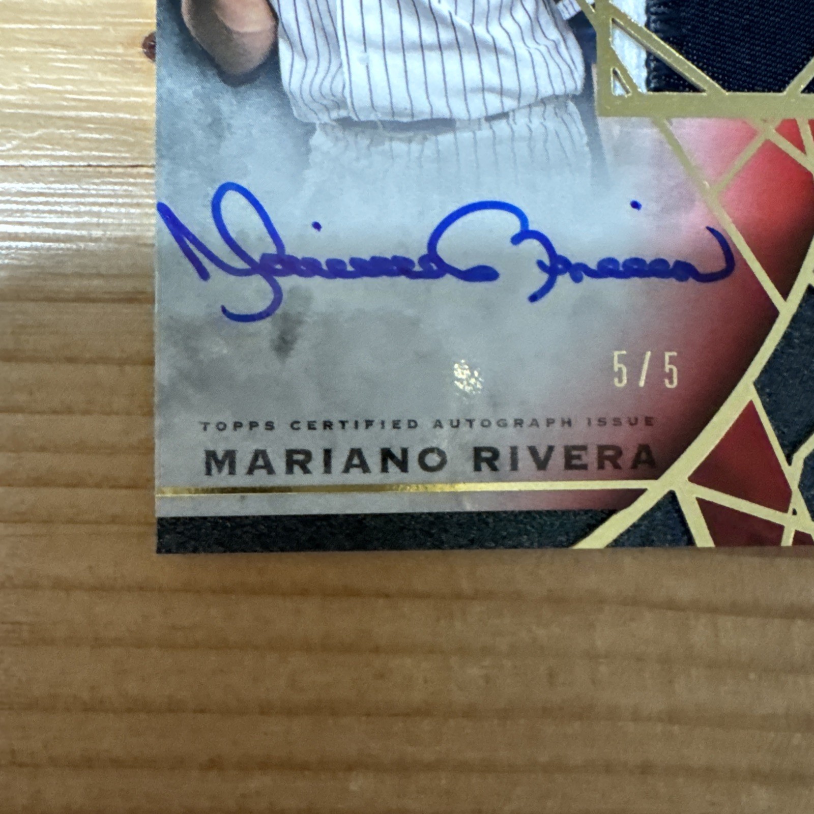 2022 Topps Diamond Icons Mariano Rivera Game Used Patch Auto Red /5 view 3