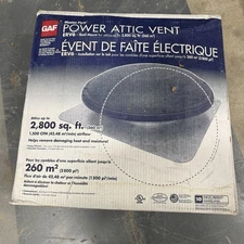 Master Flow 1500 CFM Black Power Roof Mount Attic Fan with Humidistat Thermostat