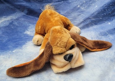 Vintage Applause Hound Dog  1982 Long Floppy Ears Brown Soft Plush Stuffed Toy 
