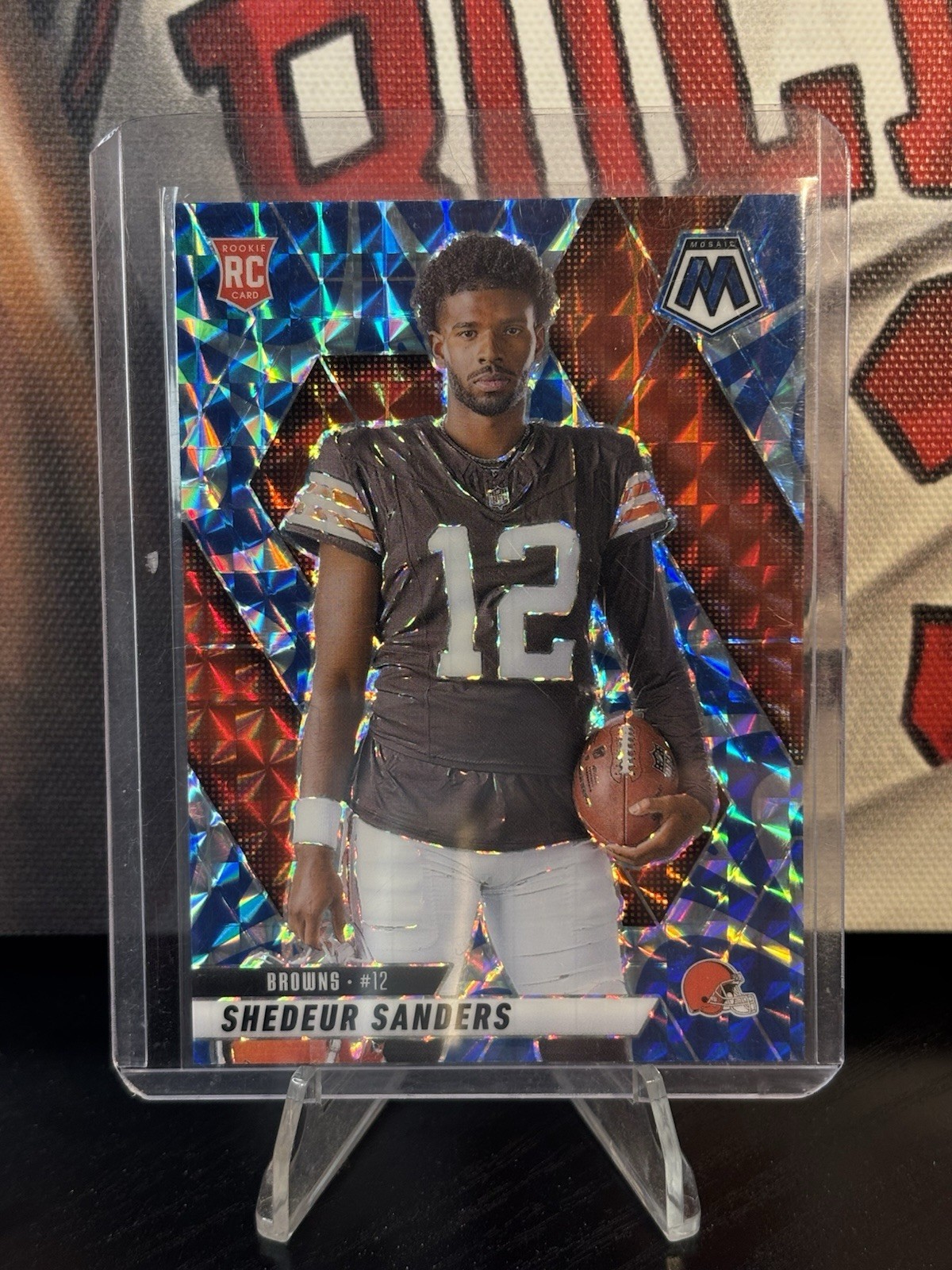 2025 Panini Mosaic - Shedeur Sanders #290 Image Variation Blue Reactive Prizm