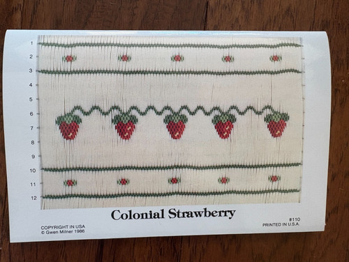 Colonial Strawberry smocking plate Gwen Milner #110 1986