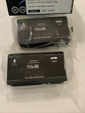 2 PC BK for HP 936 Ink Cartridge for OfficeJet Pro 9110b 9125e 9128e 9130b 9135e