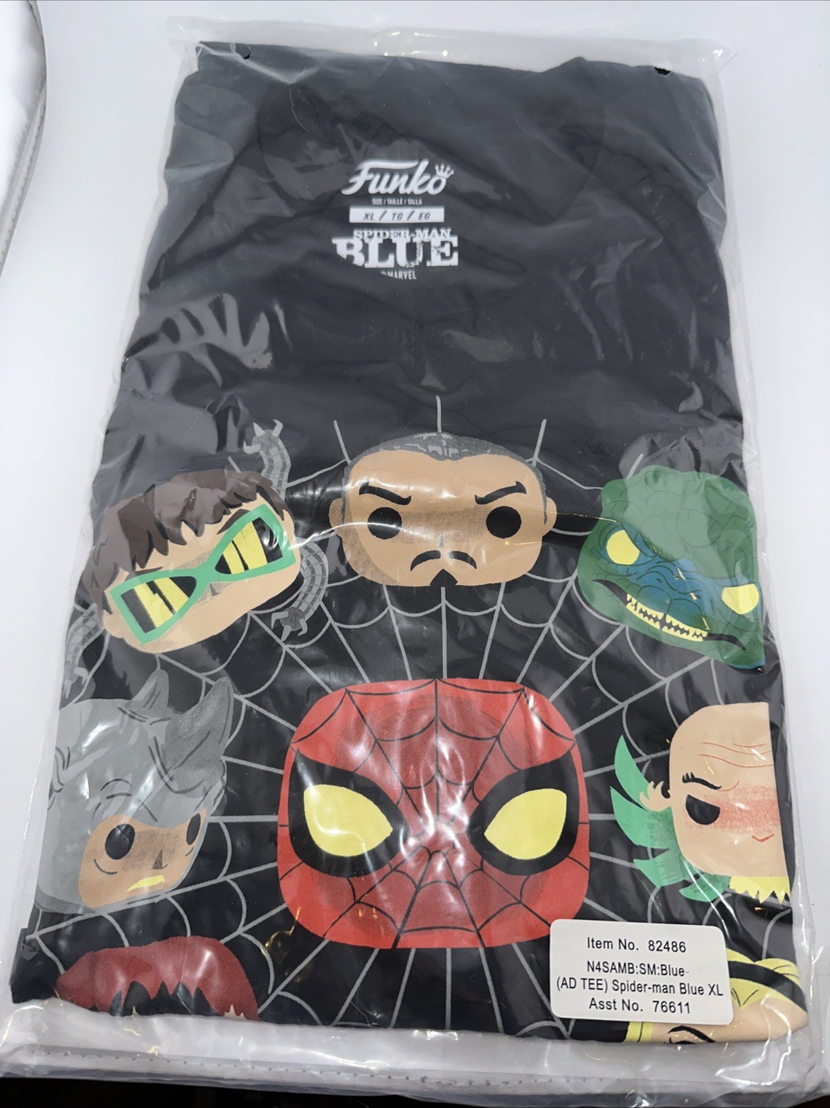 Funko Tees Marvel Collector Corps Spider-man Blue Tee (XL) New