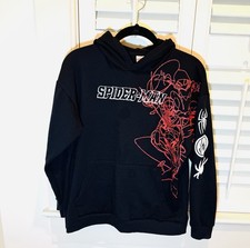 Marvel Spider-Man Black Knight Hoodie Boys size 18 EUC
