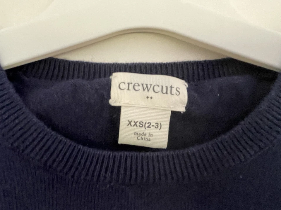 Crewcuts ребенка ясельного возраста девочек розовый сердце 100% хлопок ребро вязаный пуловер свитер темно-синий XXS - Изображение 2 из 4