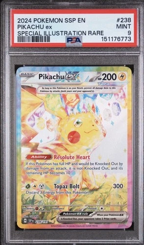 Pokémon Pikachu ex 238/191 Surging Sparks Special Illustration Holo PSA 9