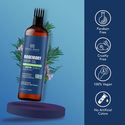 100% Pure Rosemary Oil For Hair Growth (6.7 fl oz) Infused With Biotin, Jojob... - Picture 6 of 9