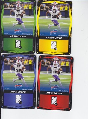 4 2025 NFL Uno Elite ALT Jersey AMARI COOPER Red, Green, Yellow, Blue #032