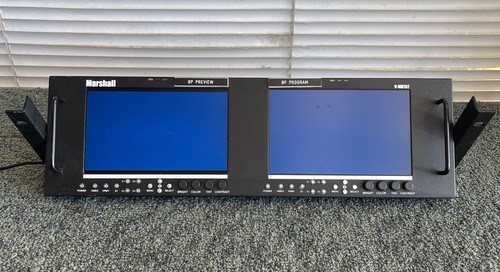 Marshall V-MD702 Dual High Resolution Rack Mount Video Monitors - FREE SHIPPING - Picture 1 of 5