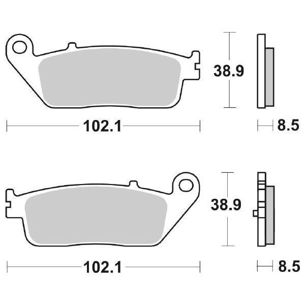 Kymco Grand Dink G-DINK 300 2012-2016 BremsbeläGe SBS 212 HF-image