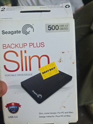 Seagate Backup Plus Slim SRD00F1 500GB USB 3.0 Portable External Hard Drive