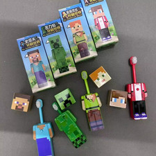 Kids Block Style Anime Toothbrush Soft Fine Bristles Cute Figure Gaming Gift UK