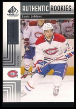 Louis Leblanc 2011-12 SP Game Used #/699 Rookie Card!!. rookie card picture