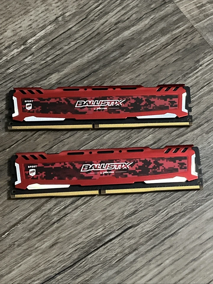 8GB Micron Ballistix Sport 4GBx2 DDR4-2666MHz PC4-21300 SD RAM BLS4G4D26BFSE.8FE - Image 3 of 3