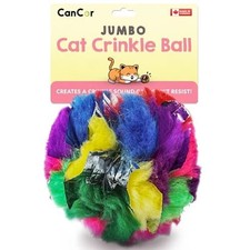 Jumbo Cat Crinkle Ball Toy 3.5 Inch Interactive Lightweight Indoor Play