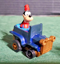 Vintage Disney Goofy Pull Back Car 1988 Blue McDonald's Collectible Toy Works