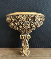 Wandkonsole Barock 31 cm Rosen Konsole Wandregal Wandrelief Ablage Wanddeko Neu