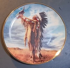Native American, Prayer To The Great Spirit, Plate, Limited Edition - Q8384