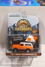 Greenlight 1977 DODGE RAMCHARGER Orange '77 w/Tent TOPPER The GREAT OUTDOORS
