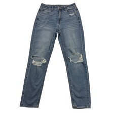 American Eagle Jeans Womens 4 Blue Denim Mom Jean Comfort Stretch Waistband