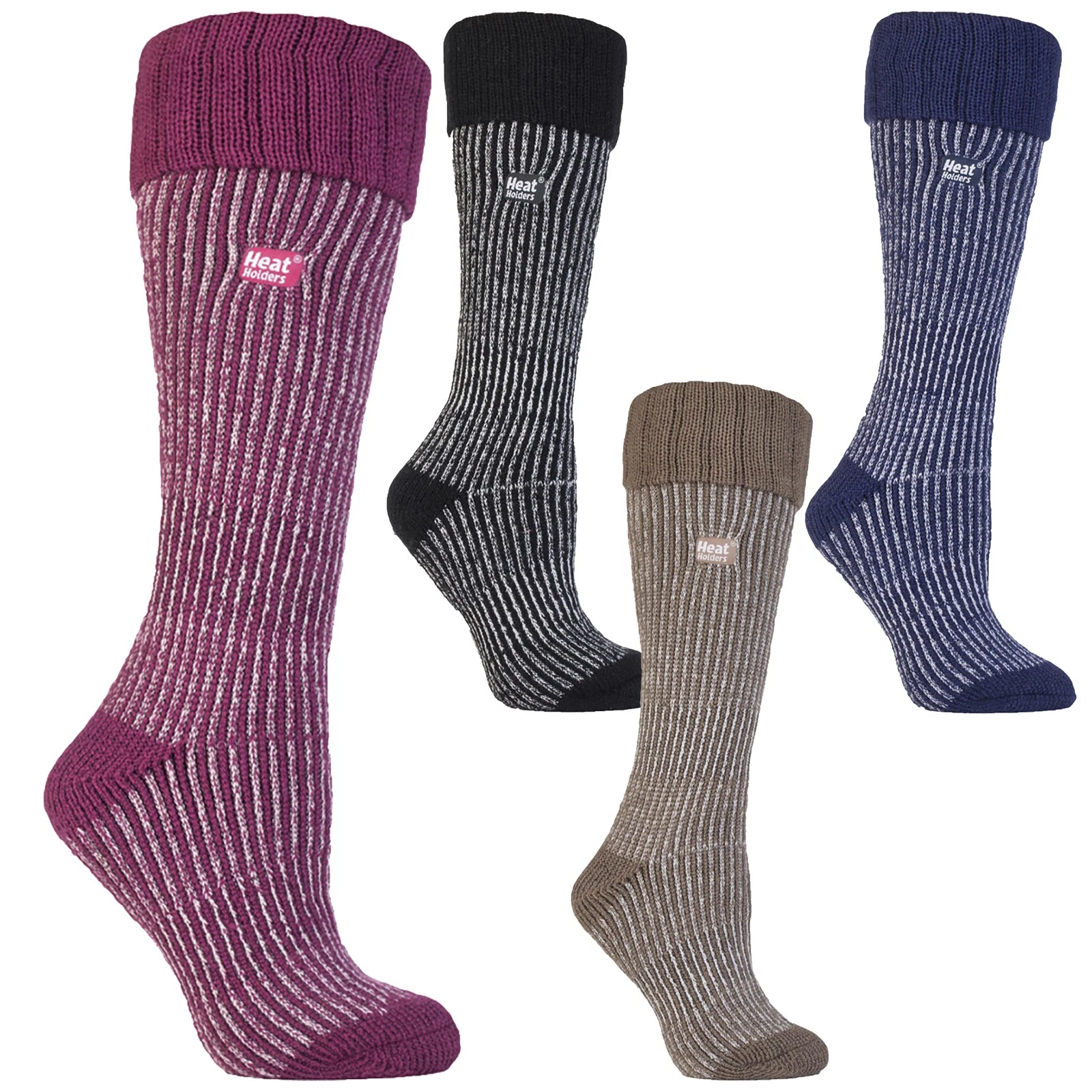 Heat Holders - Womens Winter Warm Thermal Thick Tall Boot Knee High Socks