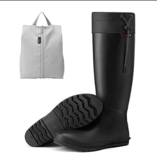 HISEA Women’s 7 Tall Rain Boots Waterproof Lightweight Garden Barn Mud Work