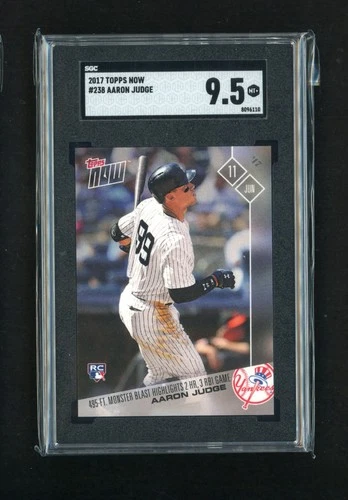 2017 Topps Now AARON JUDGE #238 "495ft Monster Blast" ROOKIE CARD Graded SGC 9.5